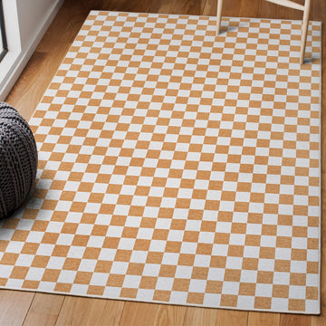 Ainsley Modern Cottage Checkerboard Washable Area Rug